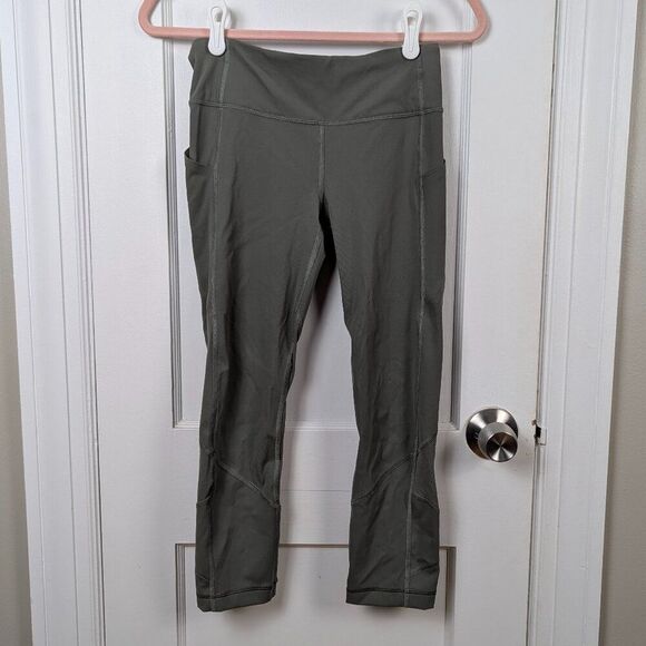 Lululemon | Green Pace Rival Crop Leggings 22" Size 4 - Picture 1 of 9